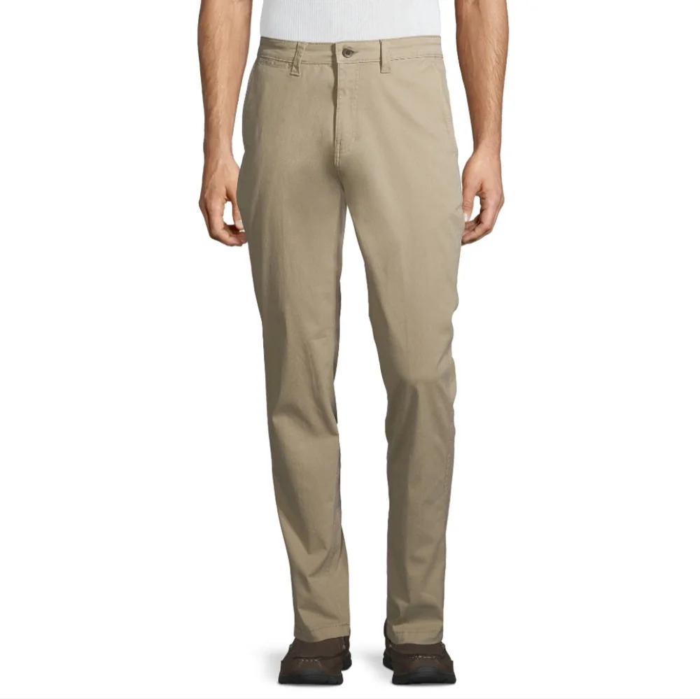 George Men's Size 30x30 Athletic Fit Chino Pants Stone Wash